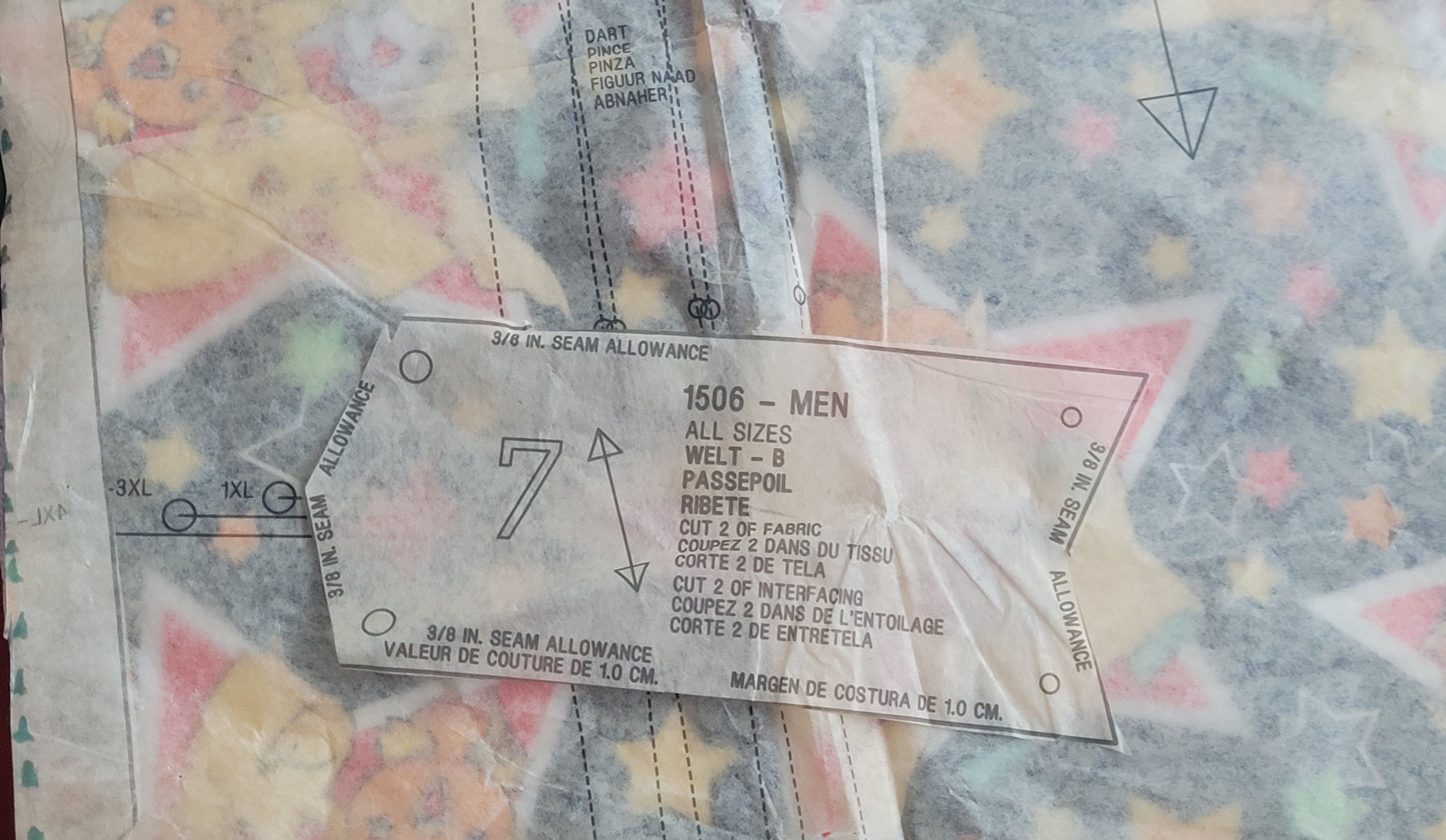 Pattern piece overlaid on lower pattern piece over Pokémon fabrix