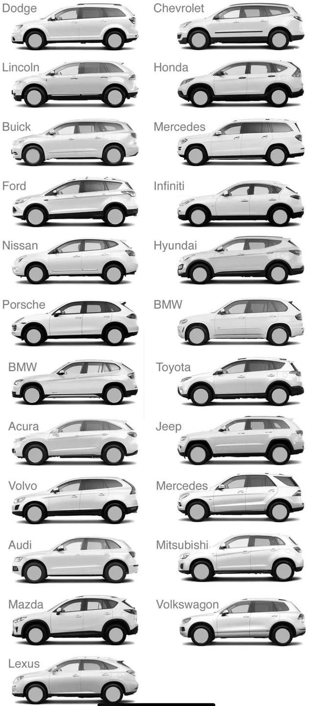 23 cars of different brands, all very similar.