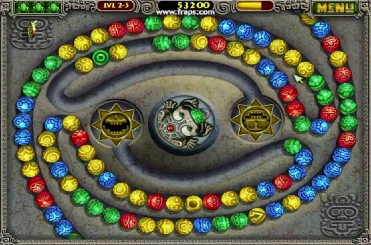 screenshot of Zuma game