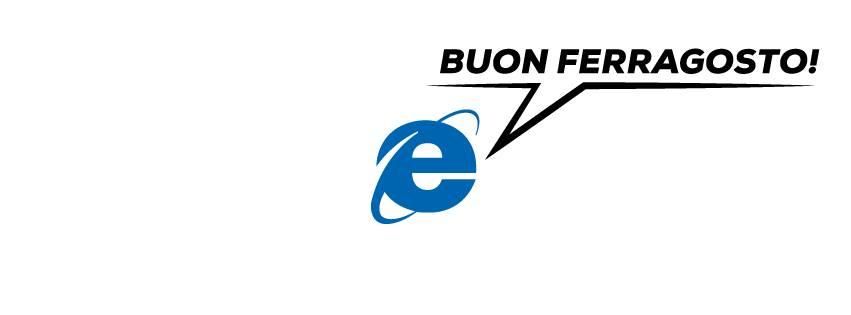 An image features a speech bubble and a logo. The speech bubble contains the text "BUON FERRAGOSTO!" in black, uppercase letters. The speech bubble has a black outline and a white background. To the left of the speech bubble is the blue Internet Explorer logo, which displays a lowercase "e" with a curved orbiting ring around it. The overall background of the image is white.

Fornito da @altbot, generato localmente e privatamente utilizzando Qwen3-Vl:30b

🌱 Energia utilizzata: 0.128 Wh