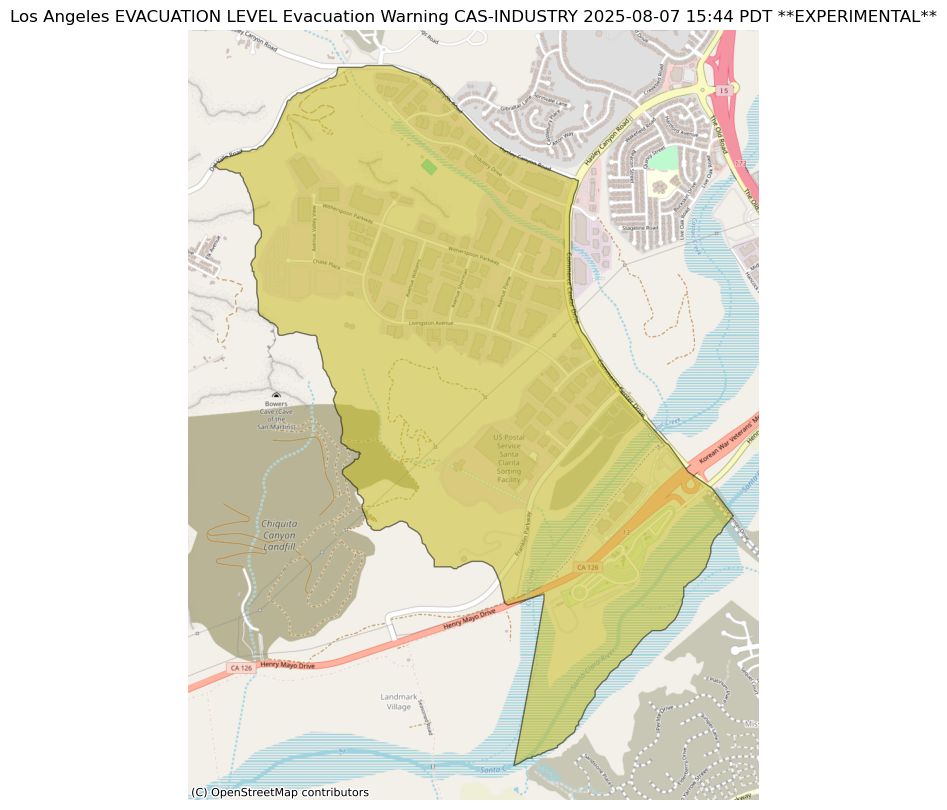 Map showing zone near a river