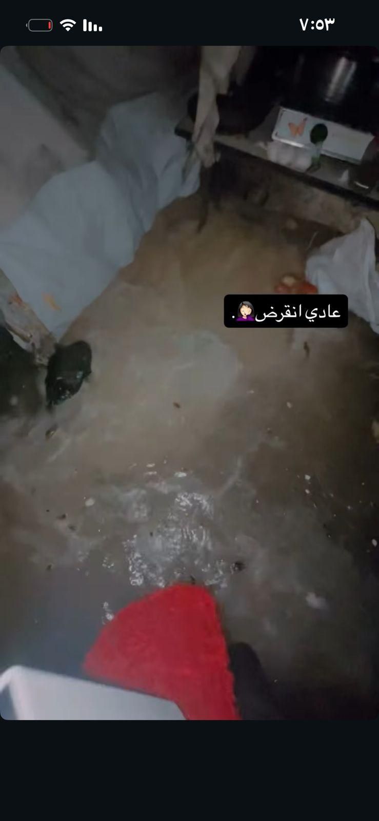 Our tent rooms were damaged due to the storm in Gaza.