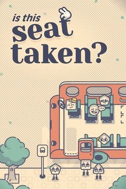 The box art for the game, which shows a number of characters who are shapes with legs sitting on a bus or waiting to get on a bus.