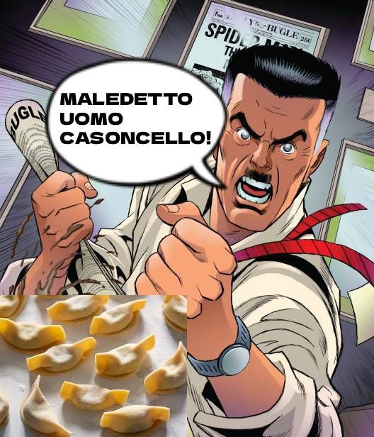 J. Jonah Jameson è molto arrabbiato con l'uomo casoncello