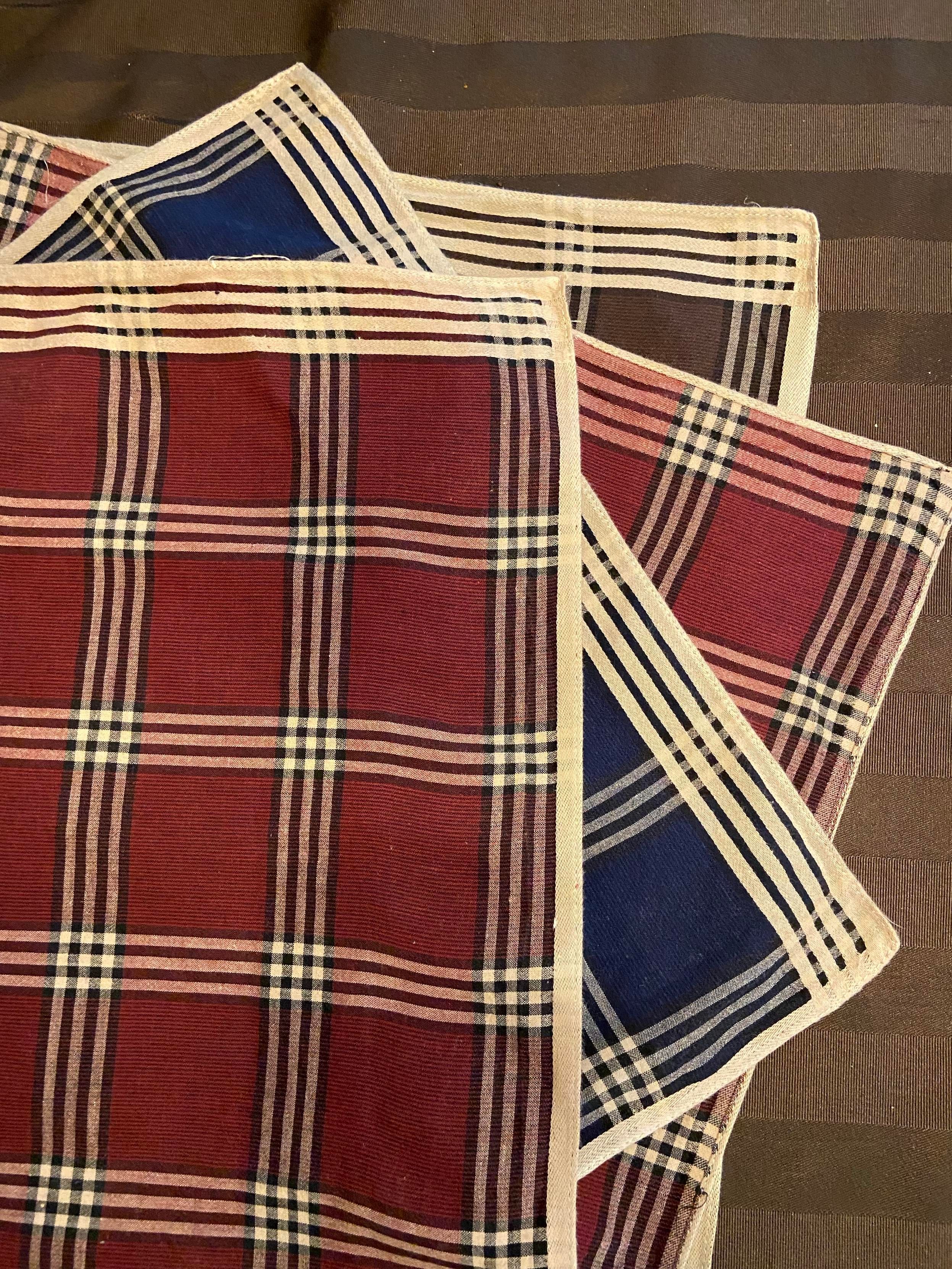 The same handkerchiefs, now nicely pressed flat. 