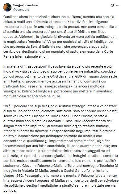 Il post originale su X