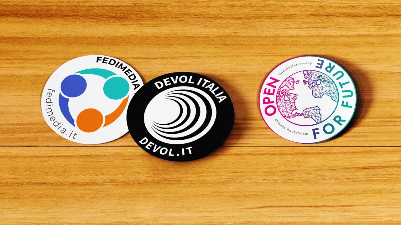 stickers devol è fedimedia + open for future