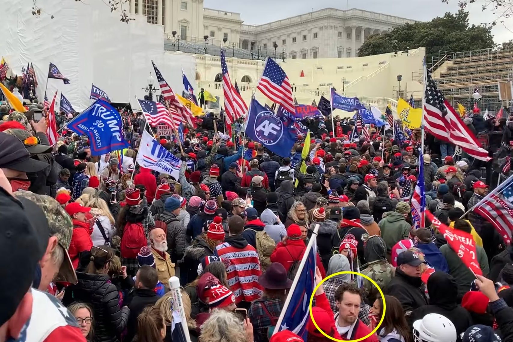 A picture of the Jan6 mob.

EJ Antoni is circled.

