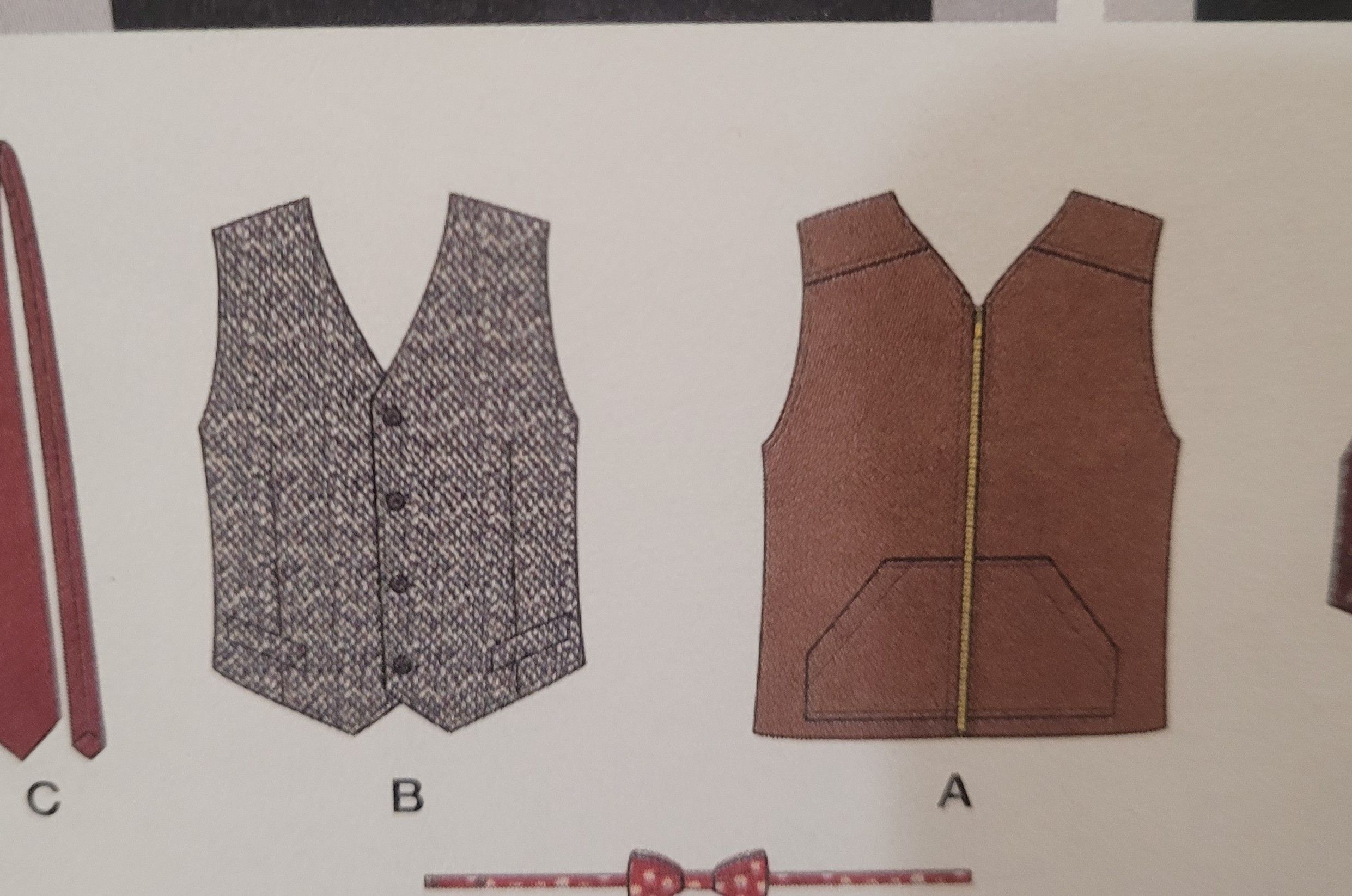 Two different styles of vests