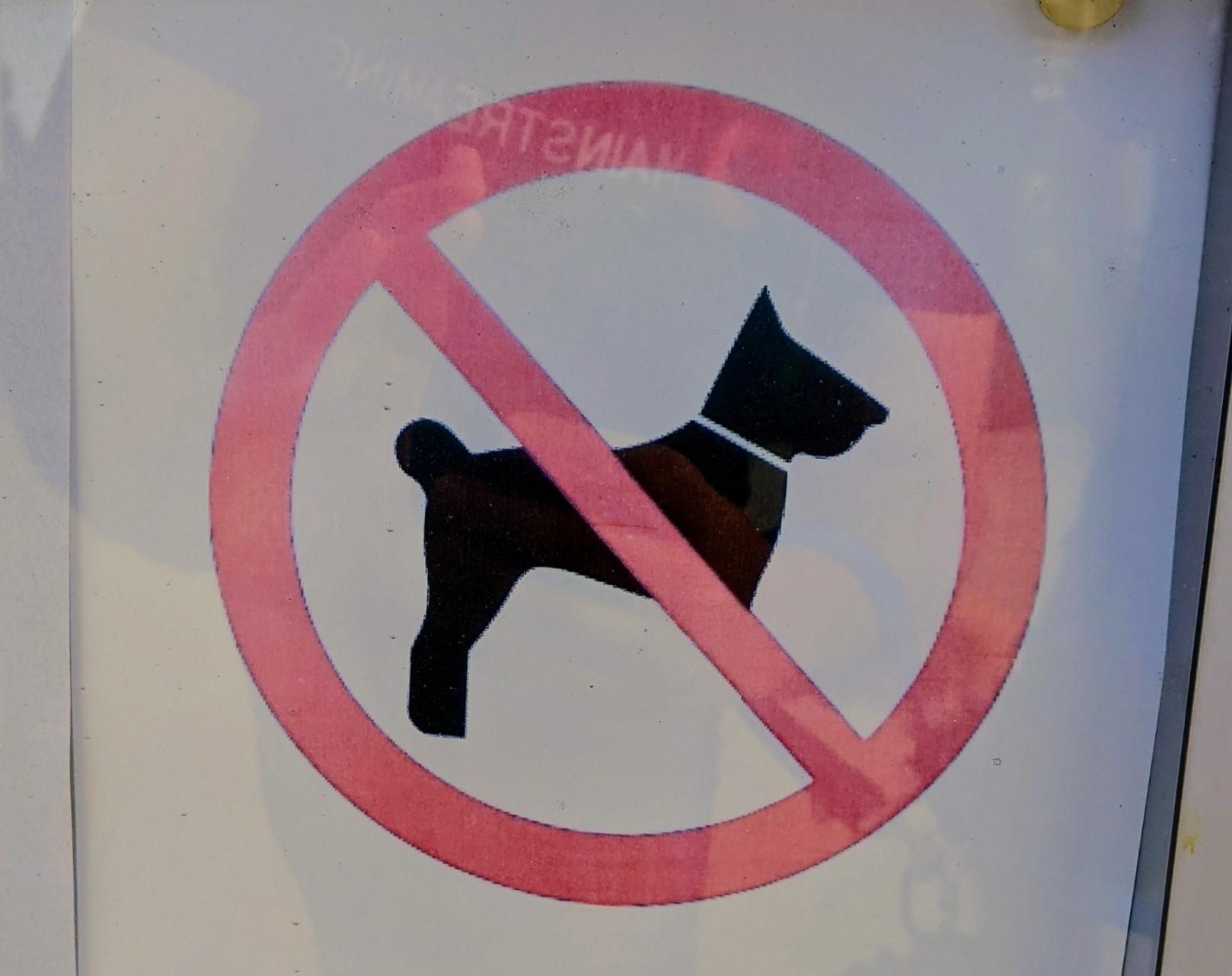 segnale di divieto di ingresso ai cani