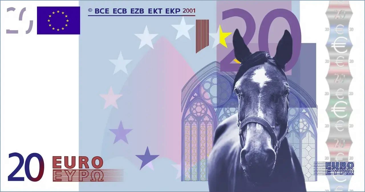 20 euro but there's a horse on it