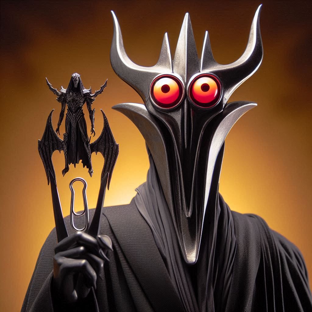 It's kind of like Clippy the office 95 Assistant meets the dark lord Sauron