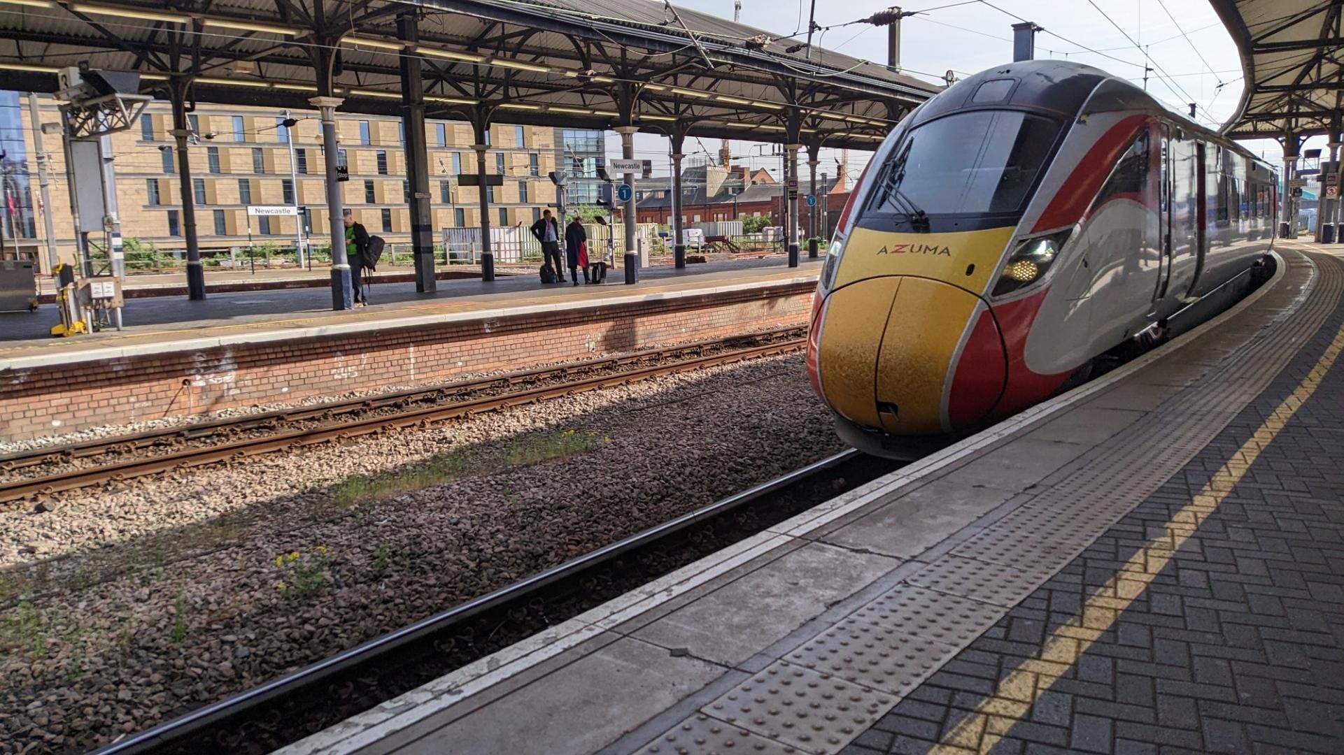 Azuma arriving at Newcastle