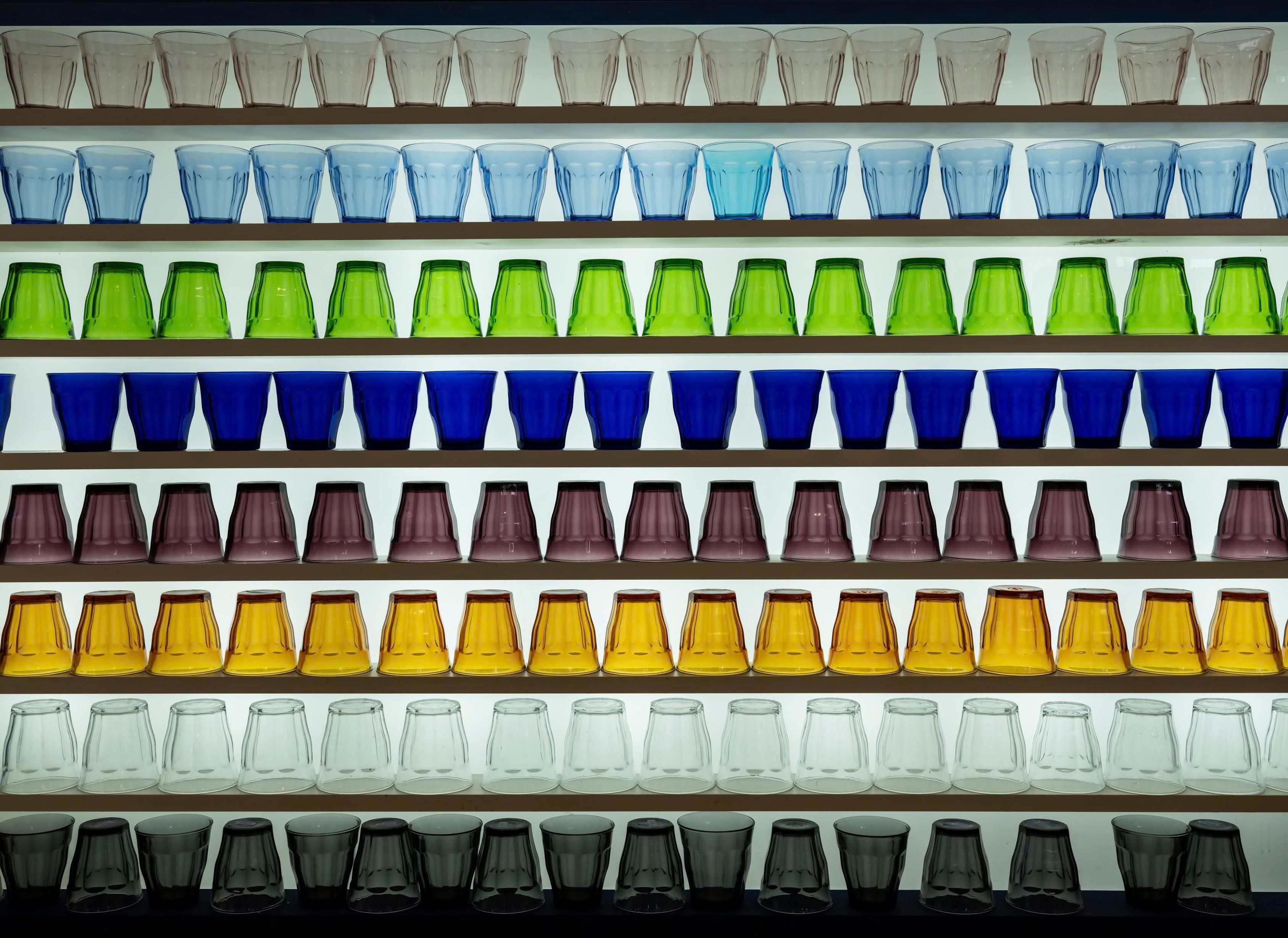 The classic Picardie glasses on display at Duralex
Photograph: Magali Delporte/The Guardian