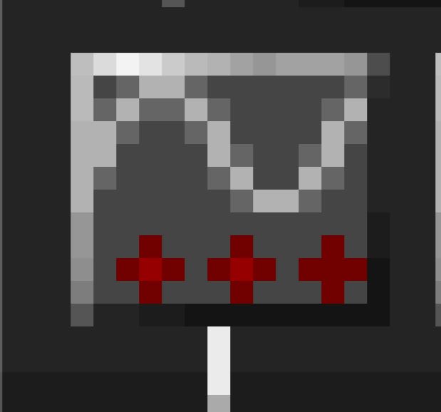 three red dots. the two on the left have lighter centers, but the rightmost is monocolored