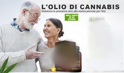mi è arrivata una spam con due anziane persone felici e la scritta "l'olio di cannabis - stabilizza la pressione sino alla norma prevista per l'età"