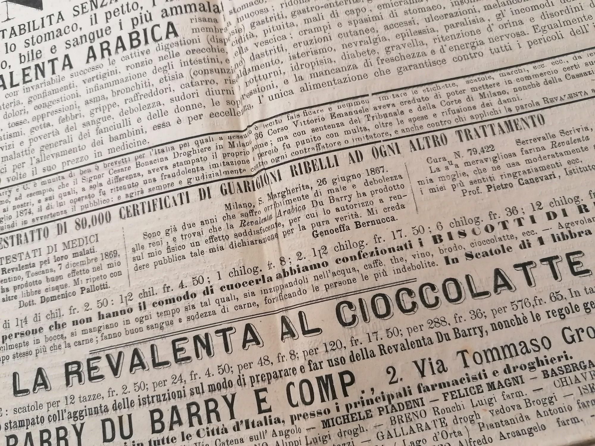 Dettaglio su La Revalenta al Cioccolatte