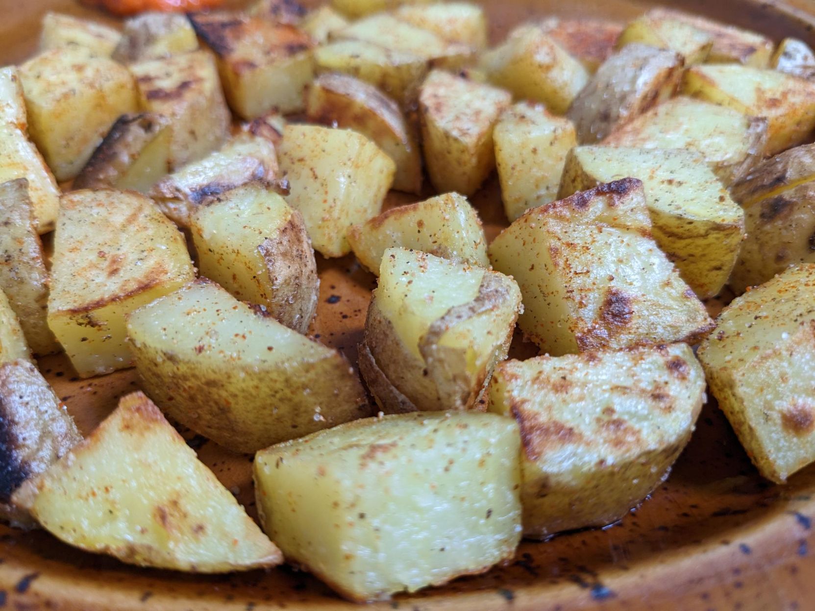 Fried potato cubes. Well, none of them are cube-shaped, really.