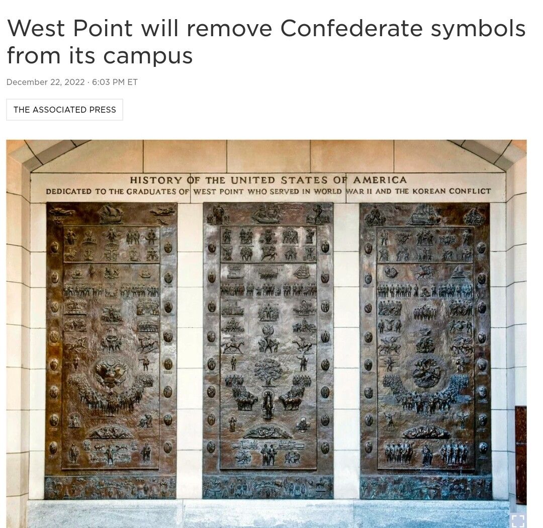 West Point will remove Confederate symbols from campus