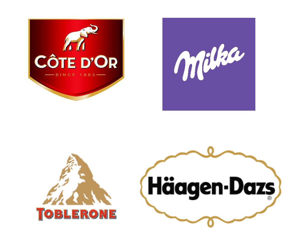 Cote D'OR
Milka
Toblerone
Haagen-Dazs
