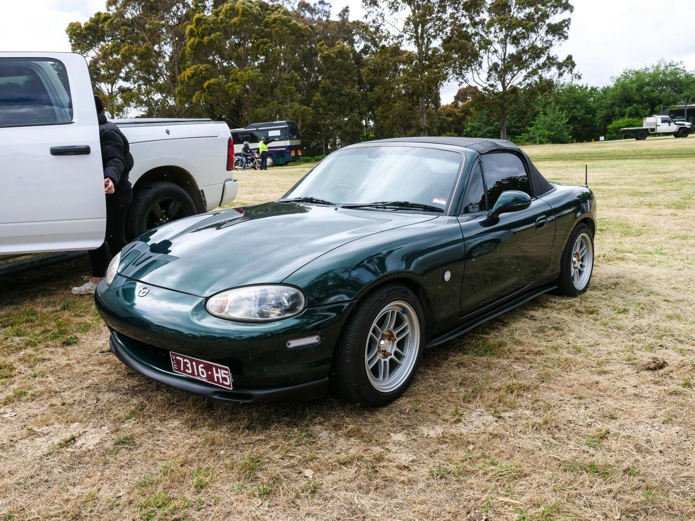 mazda Miata in green