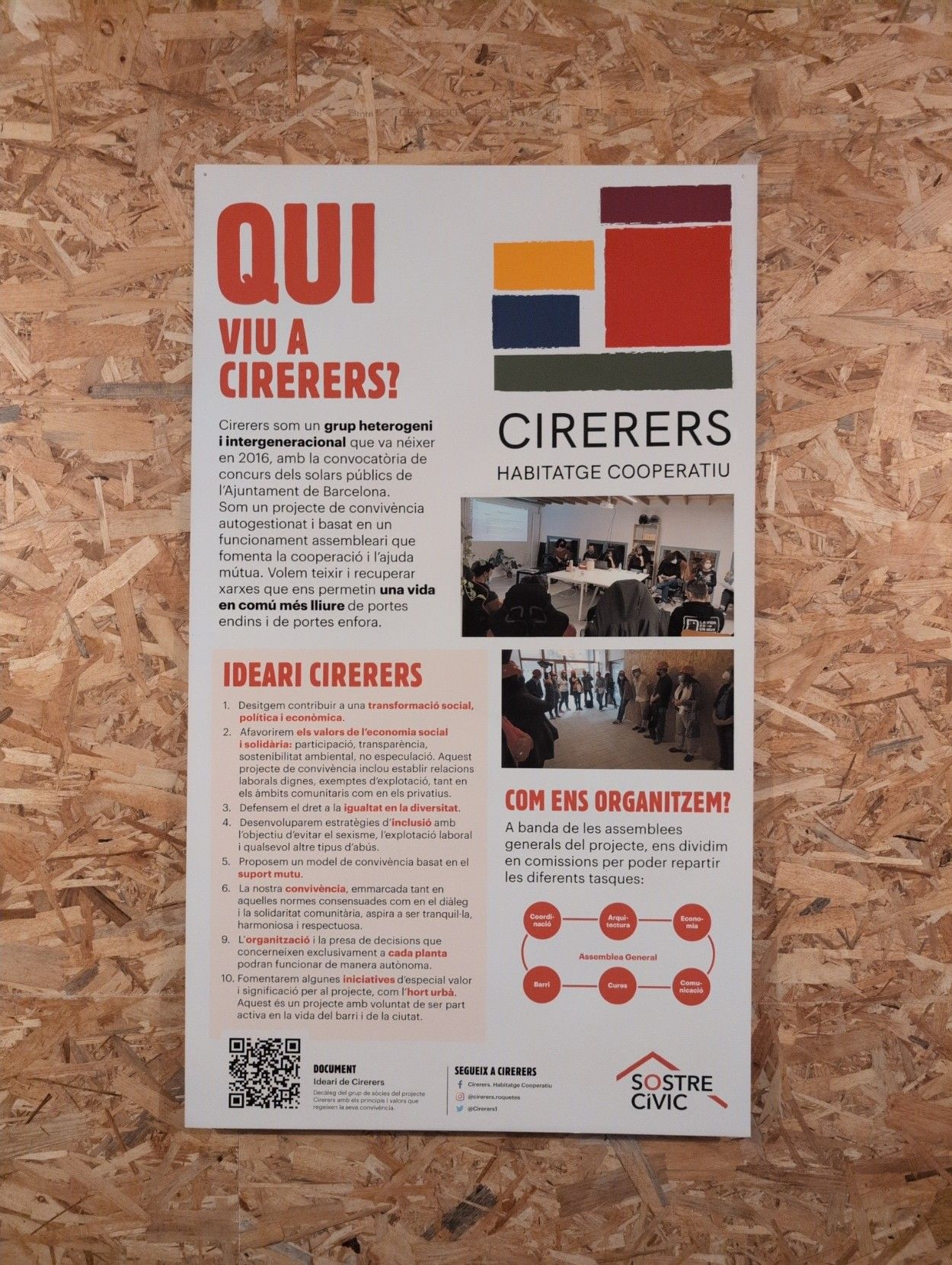 Info graphic panel containing the same info as https://www.sostrecivic.coop/en/projectes/cirerers/