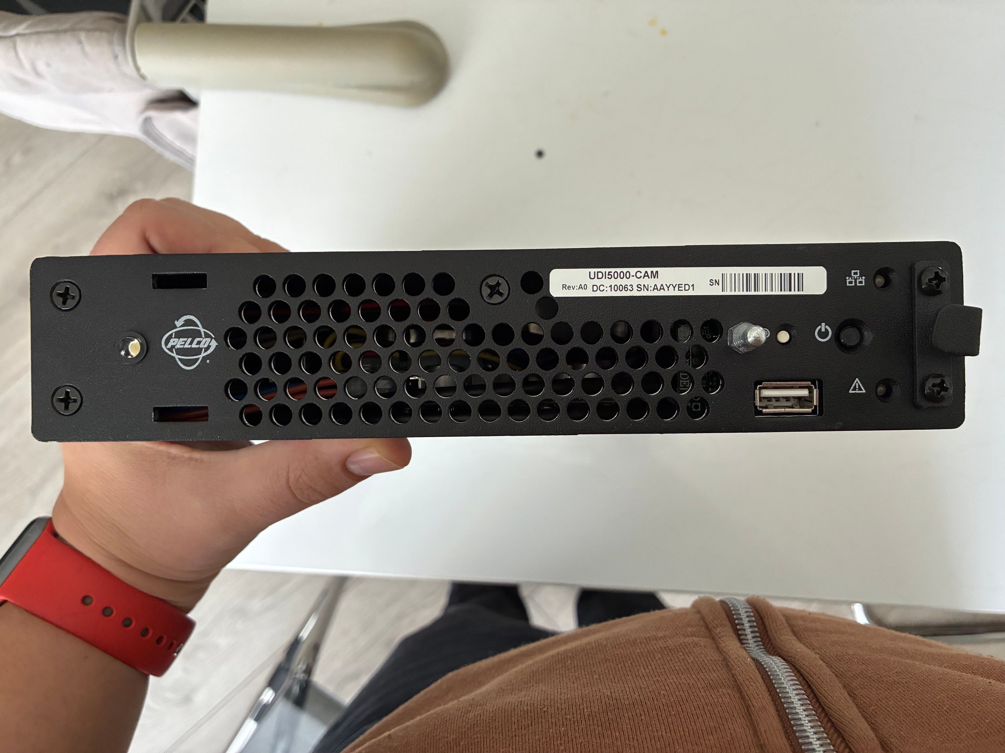 The front of the device