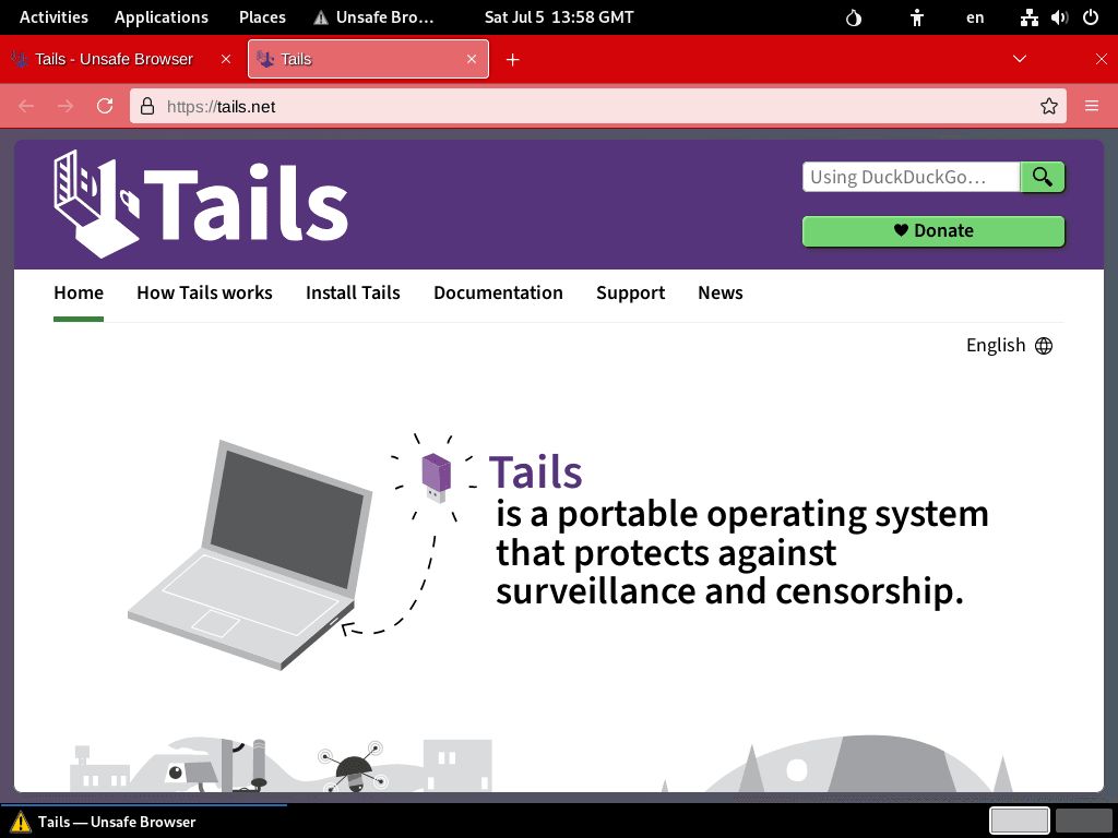 Tails 7.4: lingua e layout tastiera finalmente persistenti
