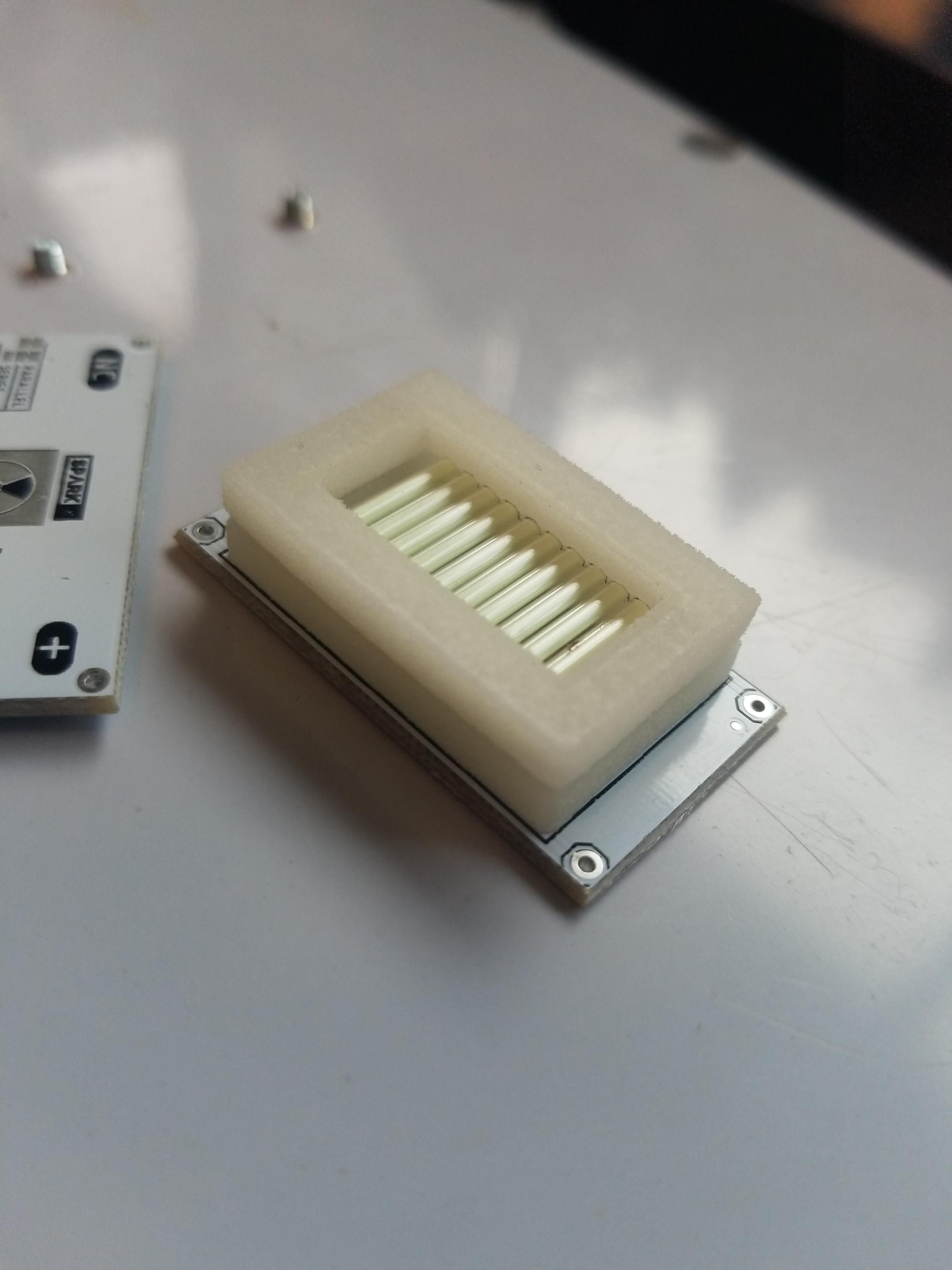 Close up of the glow vials