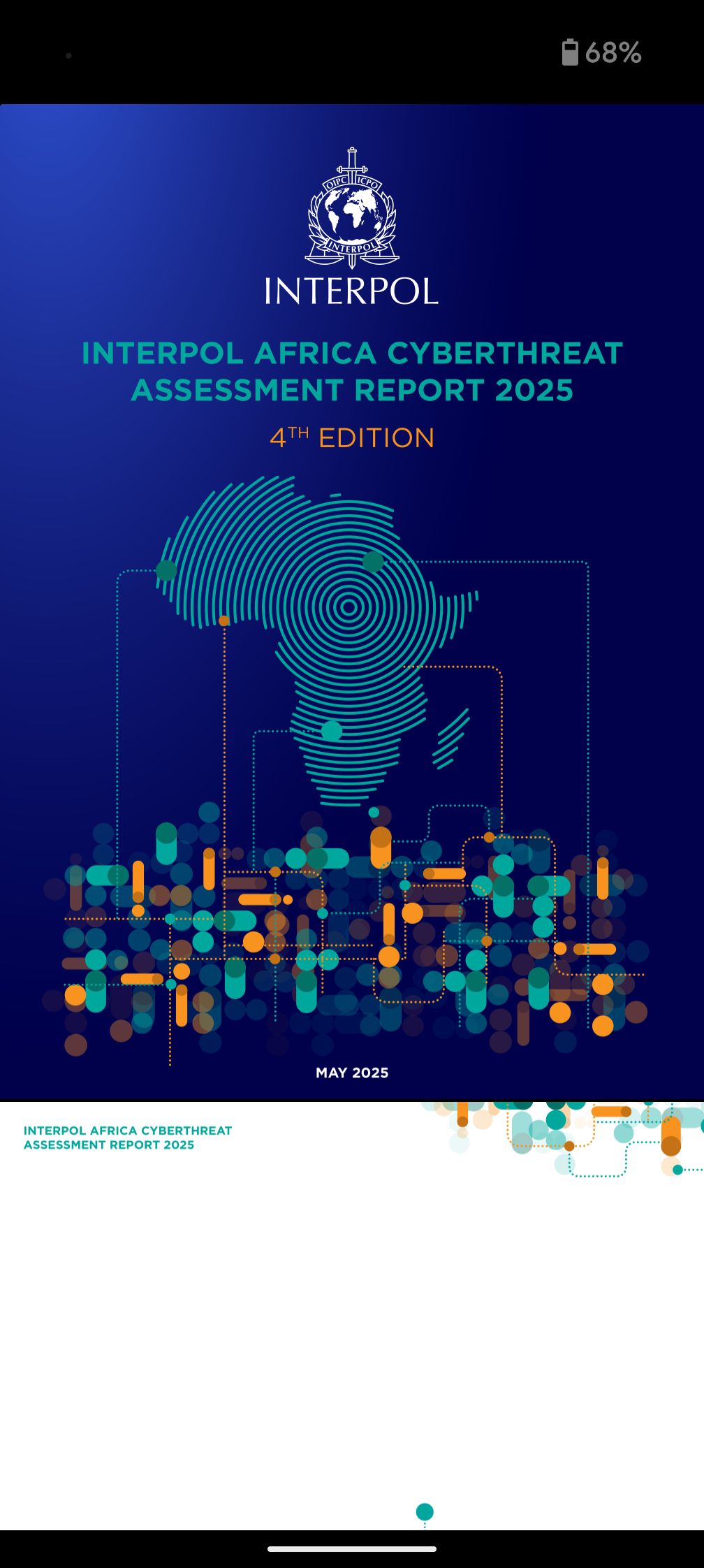 Cover of the INTERPOL AFRICA CYBERTHREAT ASSESSMENT REPORT 2025