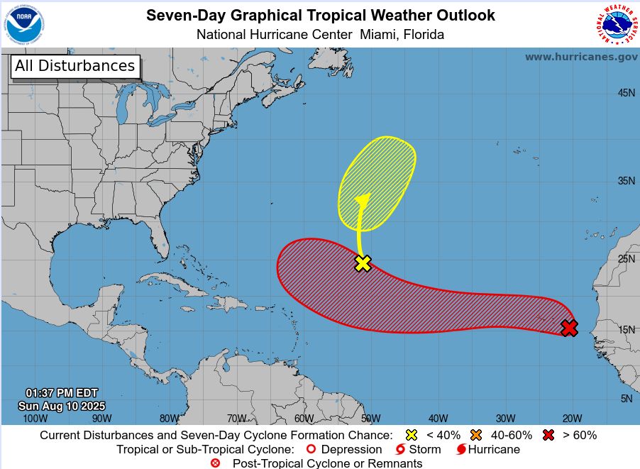 Large area of possible tropical development in the Atlantic
