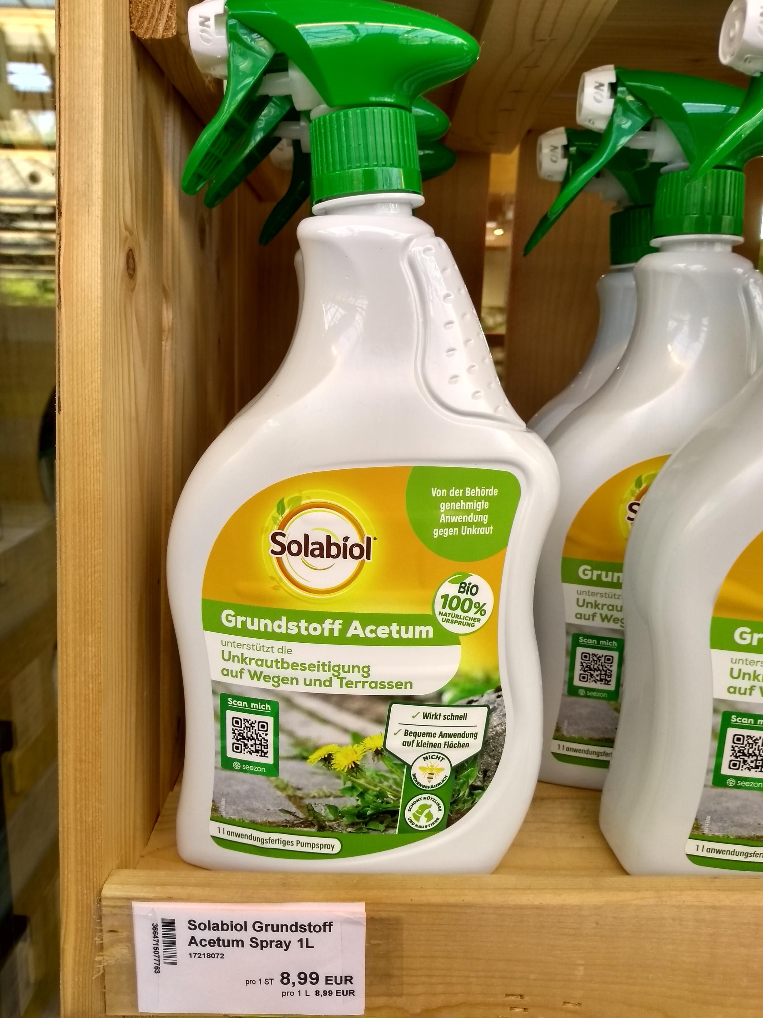 Solabiol "Grundstoff Acetum" alias Essigsäure 6% - für 8,99 Euro.