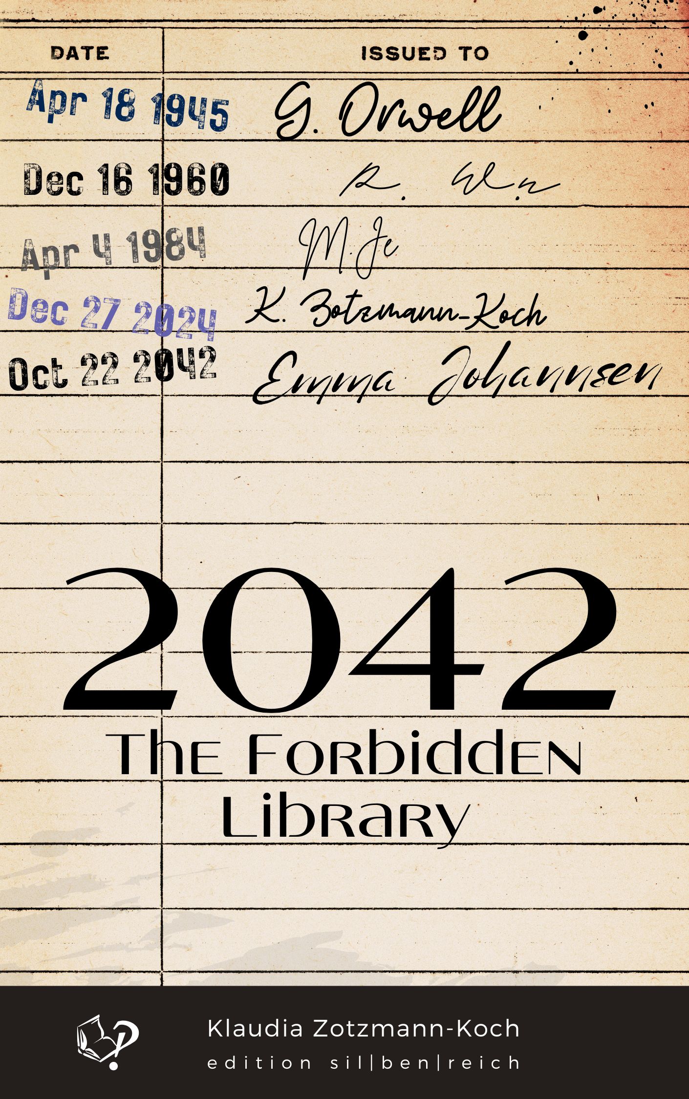 Cover of the English edition of "2042 – The Forbidden Library"