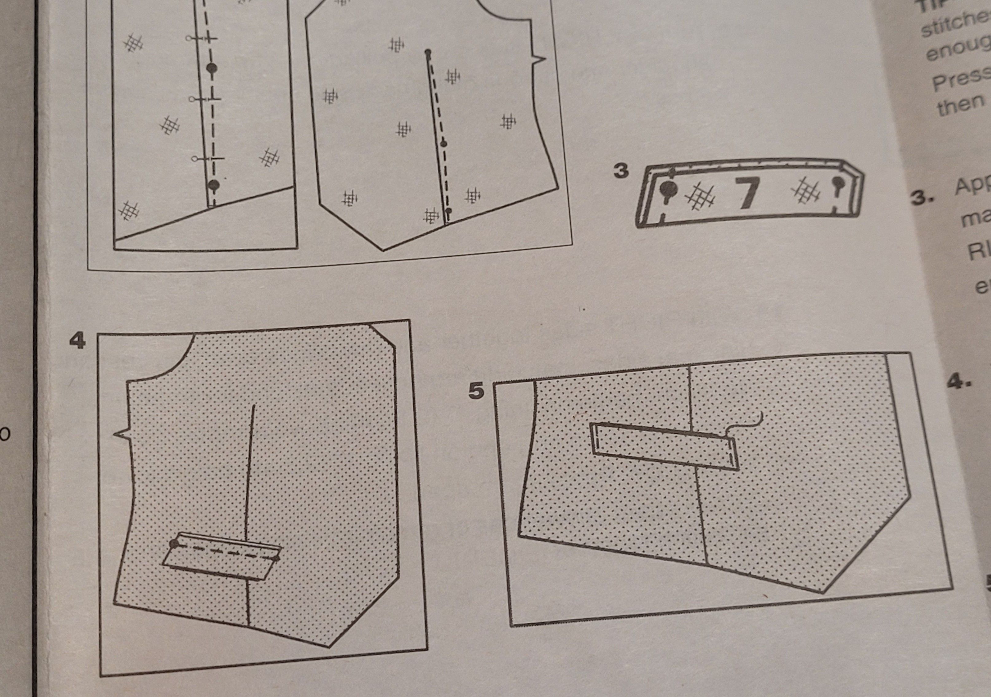 Welt pocket on diagram