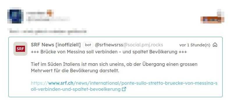 Darstellung des gleichen Quote Post auf einen Fedi-Server