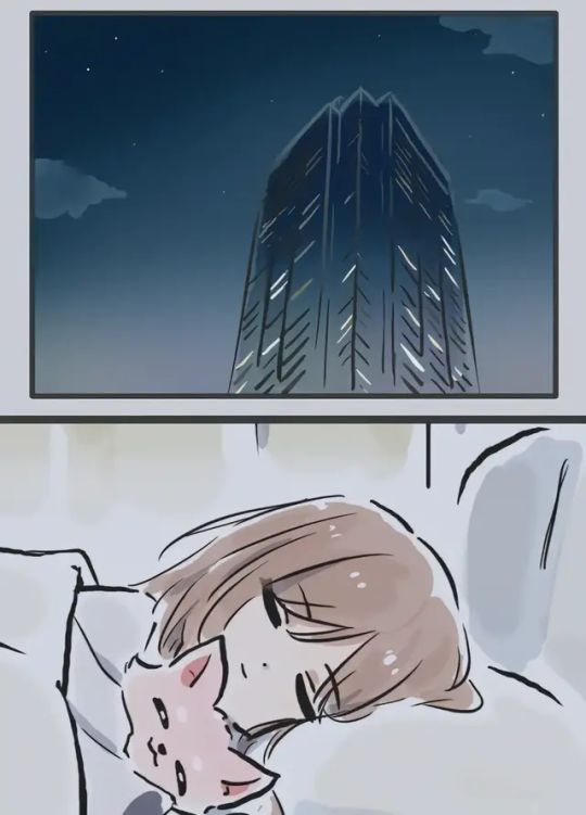 back in their apartment, one of the girls is asleep in bed, holding the puppy close