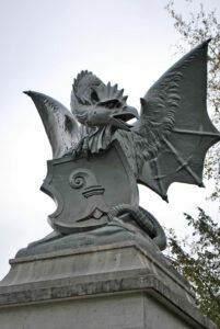 A statue of the basilisk of Basel.