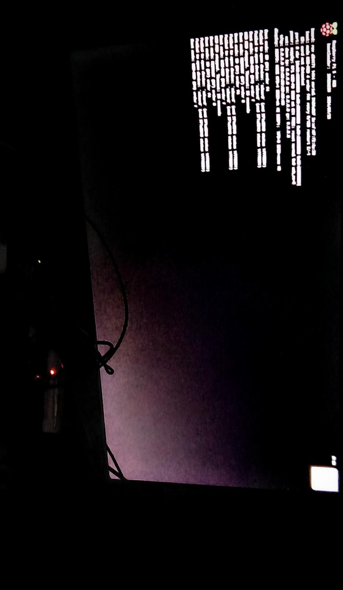 @Dendrobatus_Azureus The image depicts a dark room with a computer monitor in the center. The monitor displays a command-line interface with a distinctive Raspberry Pi logo in the top right corner. The screen shows a series of white text lines against a black background, resembling a terminal or command prompt. The room is dimly lit, with a faint purple hue visible on the wall behind the monitor. A cable is visible on the left side, and a small illuminated square is seen in the bottom right corner of the monitor. The overall scene suggests a computing environment, possibly a Raspberry Pi setup.

Provided by @altbot, generated privately and locally using Ovis2-8B

🌱 Energy used: 0.143 Wh