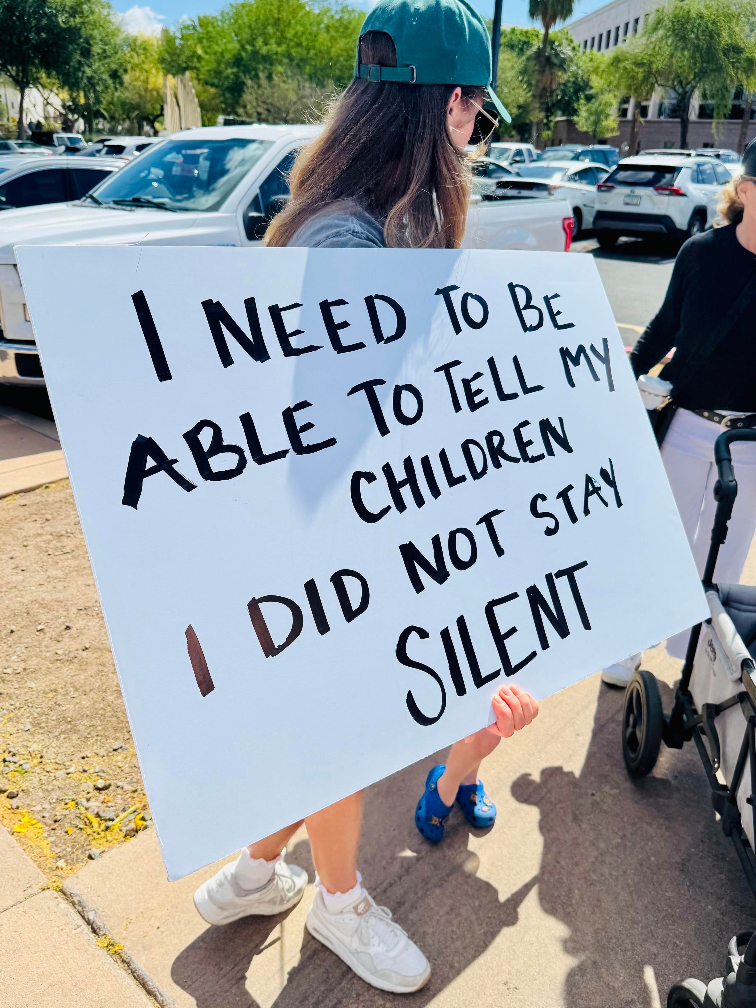 NEED TO BE
ABLE TO TELL MY
CHILDREN
I DID NOT STAY
SILENT