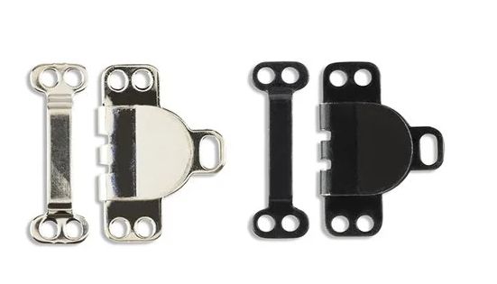 Hook and bar closures for pants