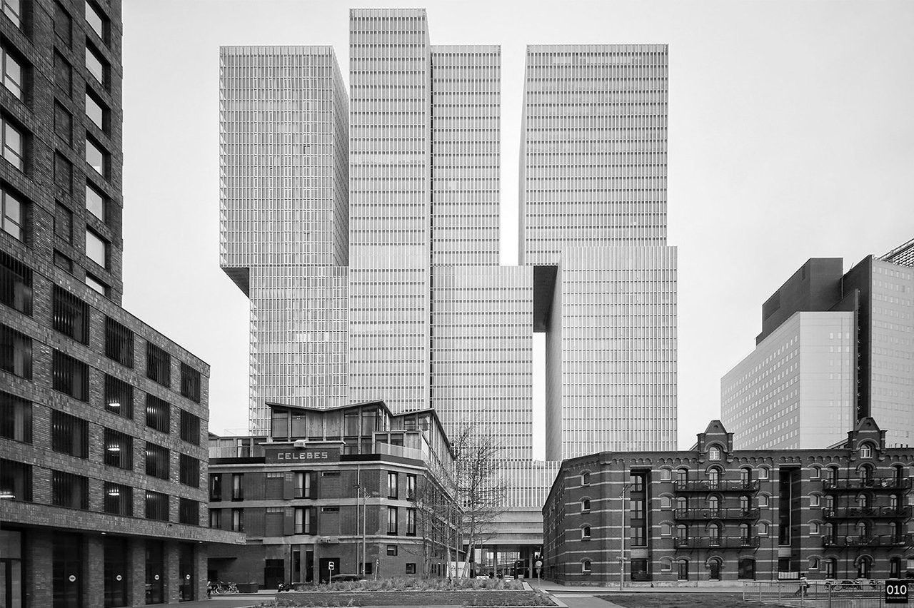 An amazing building that looks like a bunch of misaligned blocks