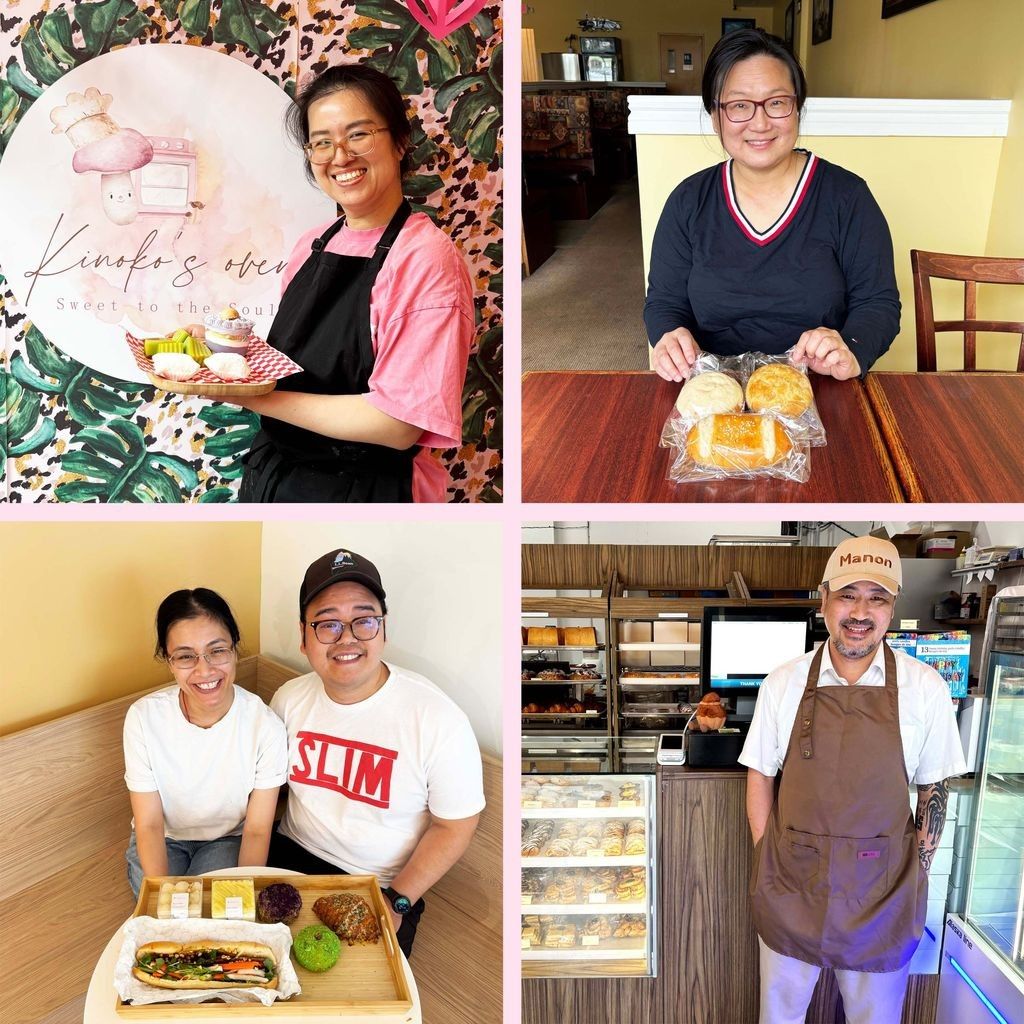Four images  (clockwise): Aimee Le from Kinokos;s Oven, Amy Wong from Hong Kong Bake, Chaek Sik Lee from Manon Bakery, Katherine Nguyen Daniel Luong from Waterloo's La La Bakeshop