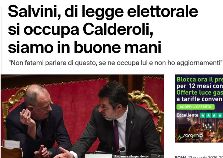 Salvini, di legge elettorale si occupa Calderoli 