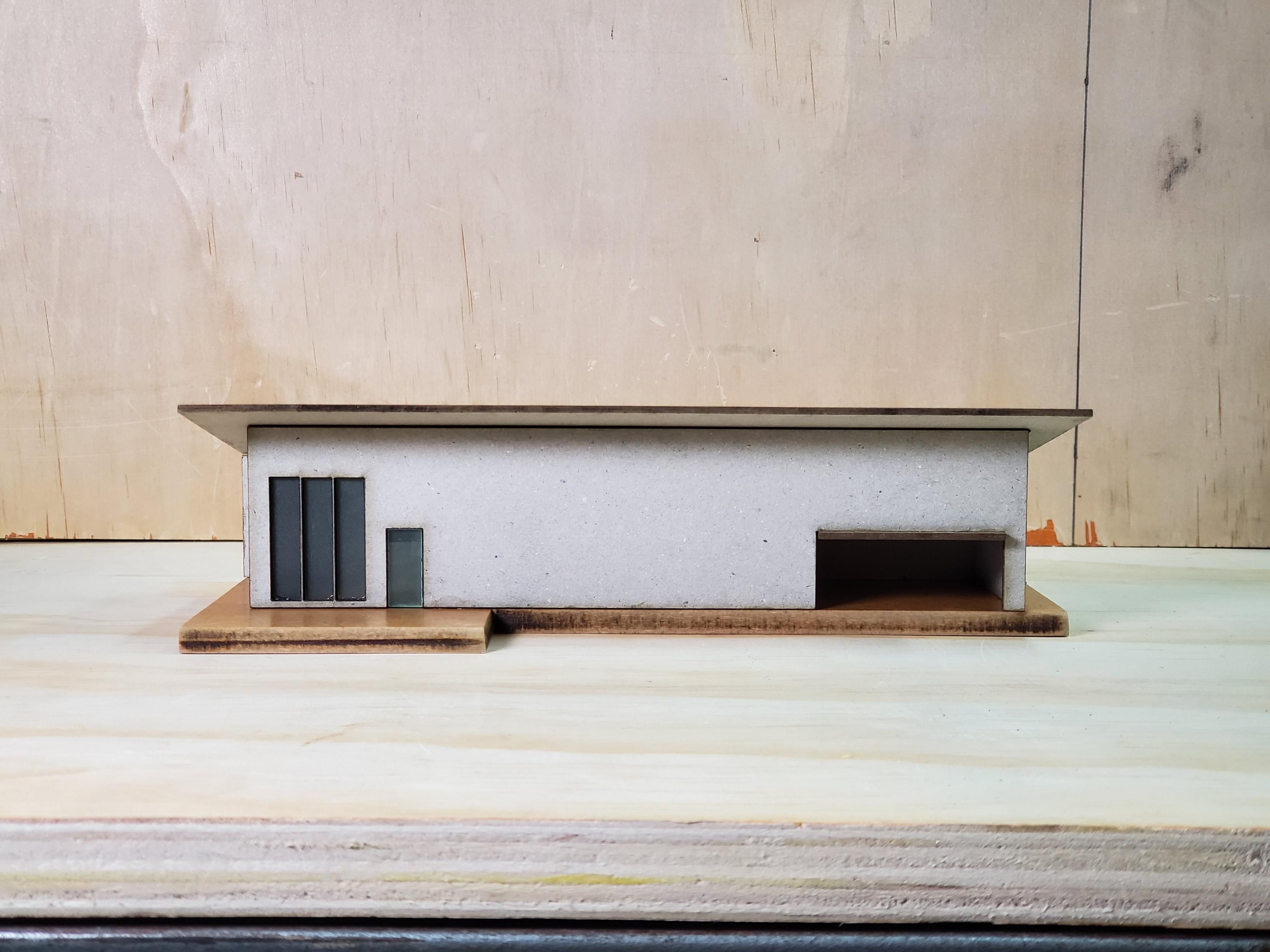 Front elevation of the model