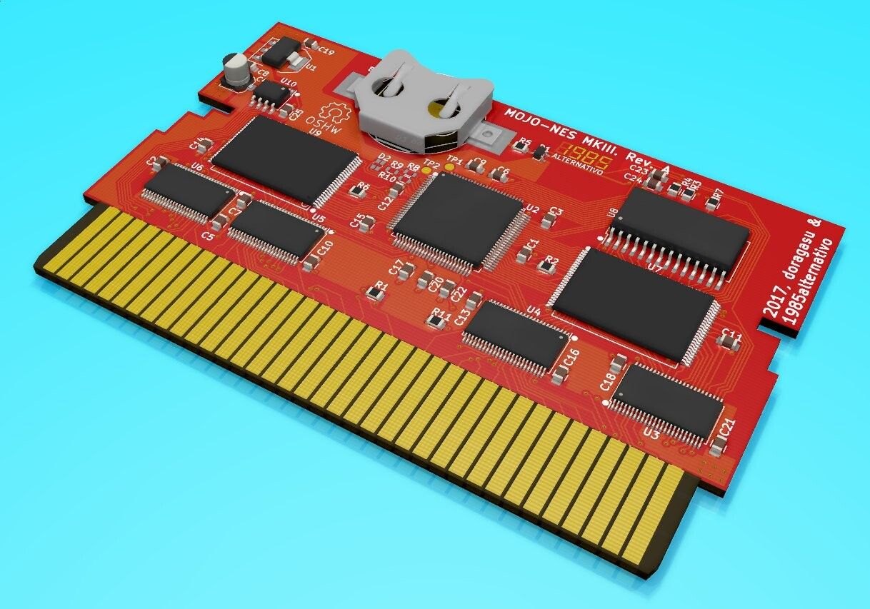 MOJO-NES MKIII cartridge 3D render
