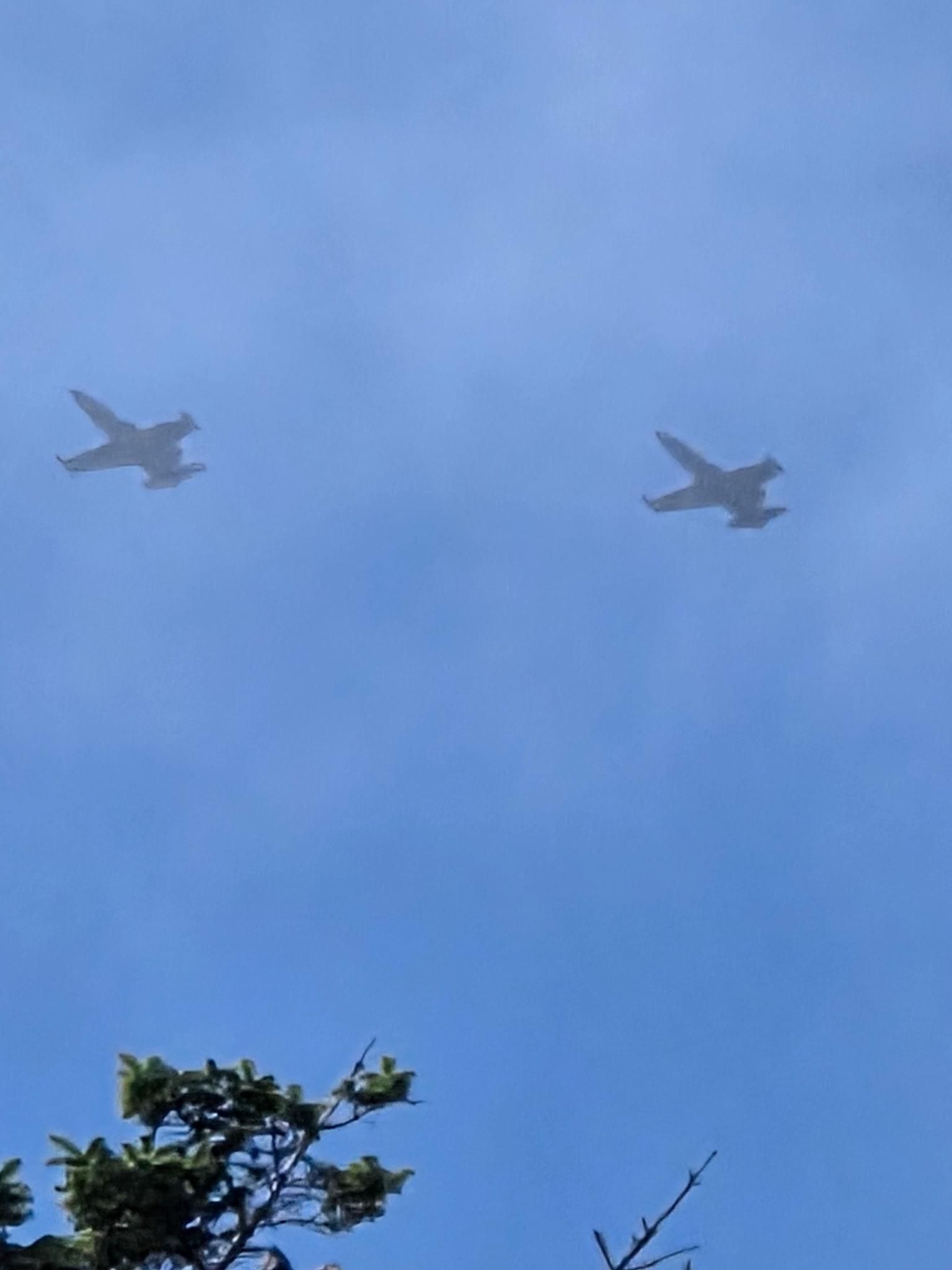 Jets screaming overhead