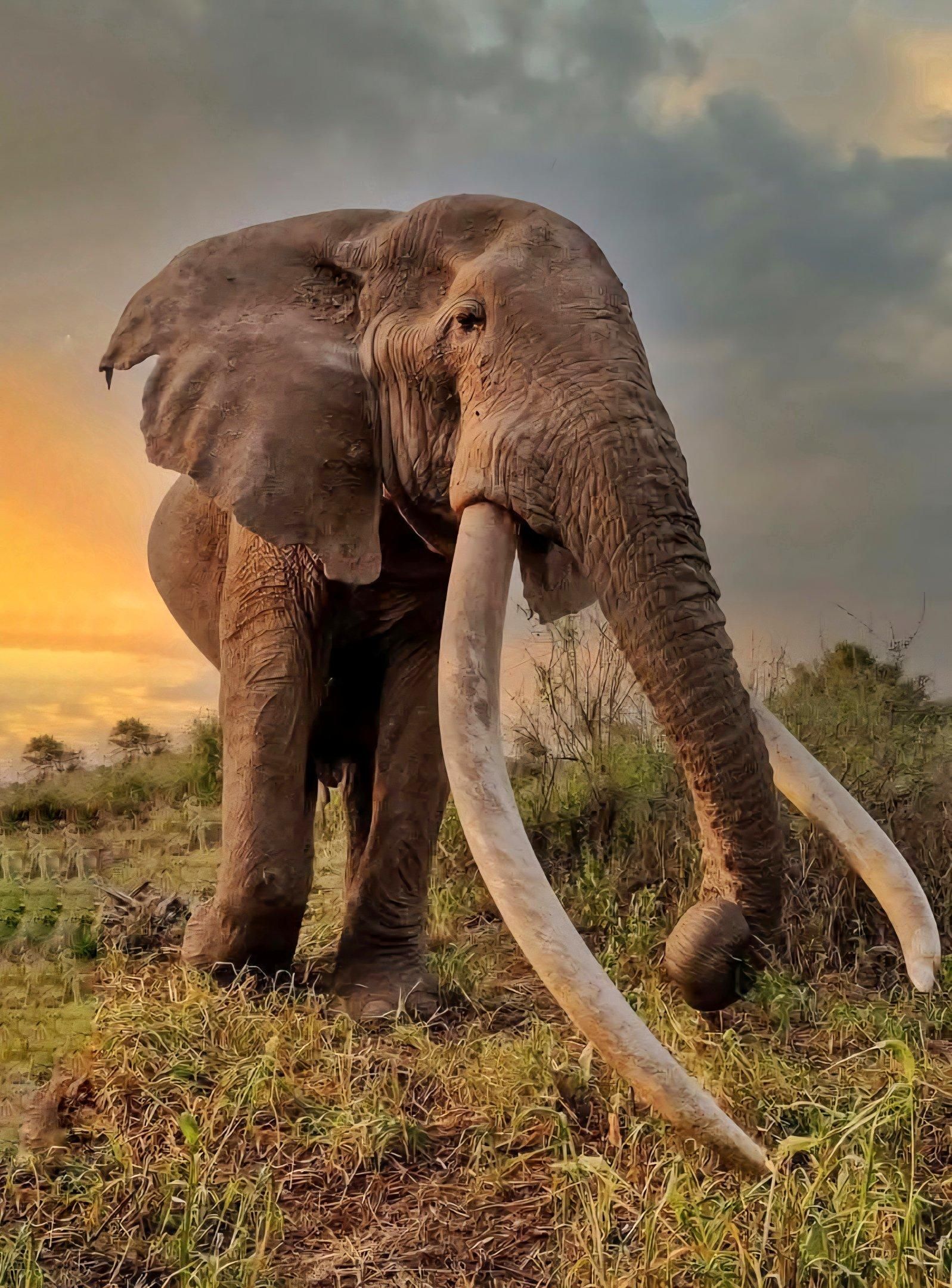 The Big Craig the elephant at Amboseli national park 