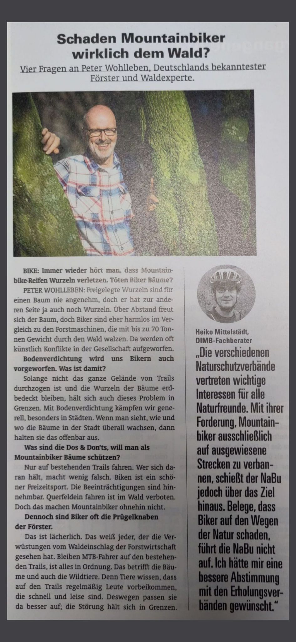 Schaden Mountainbiker dem Wald? - Die Meinung eines Försters