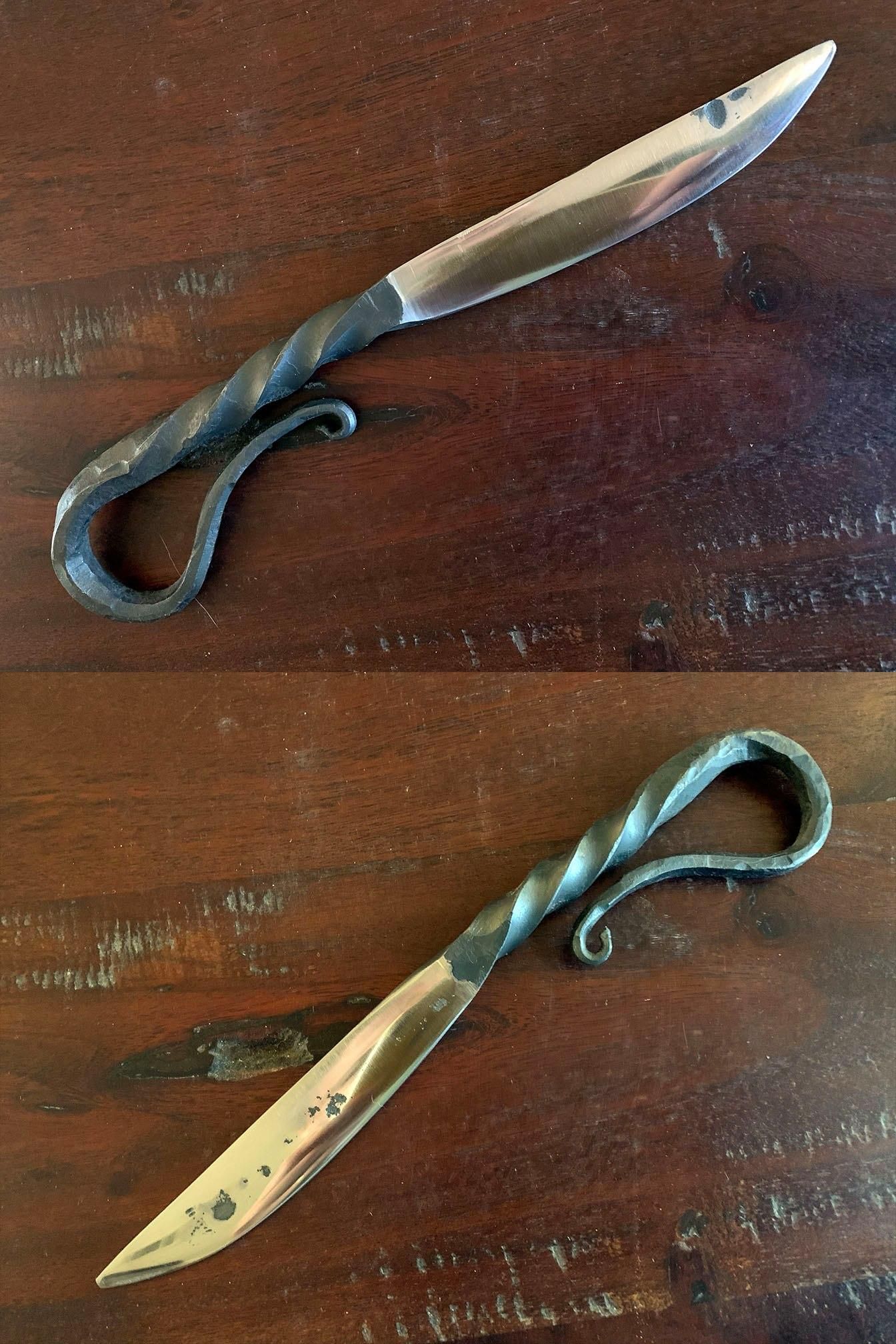 A butter knife version of a common "blacksmithing knife."
