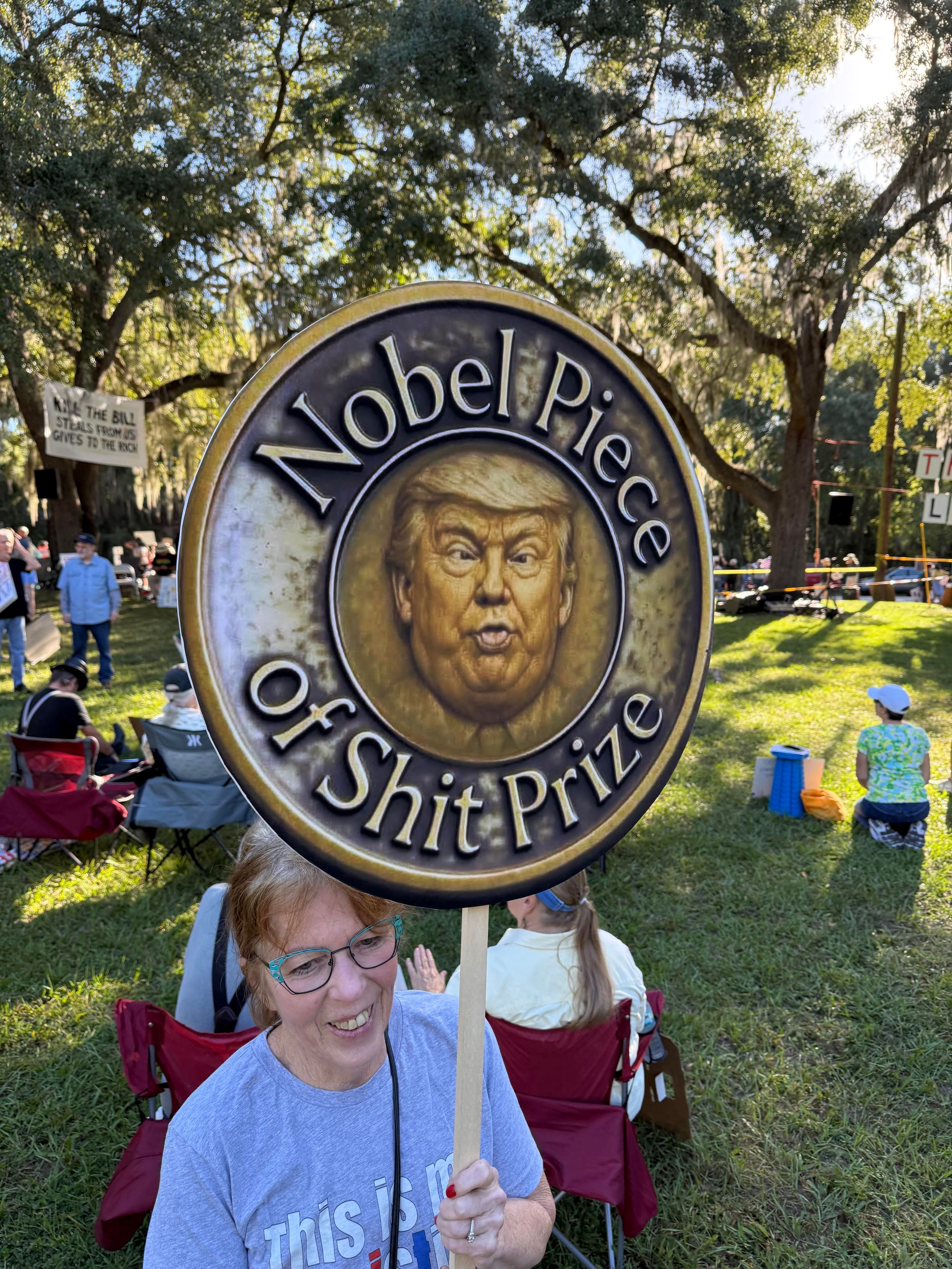 No Kings Poster Trump Wins the Nobel Piece of Shit Prize